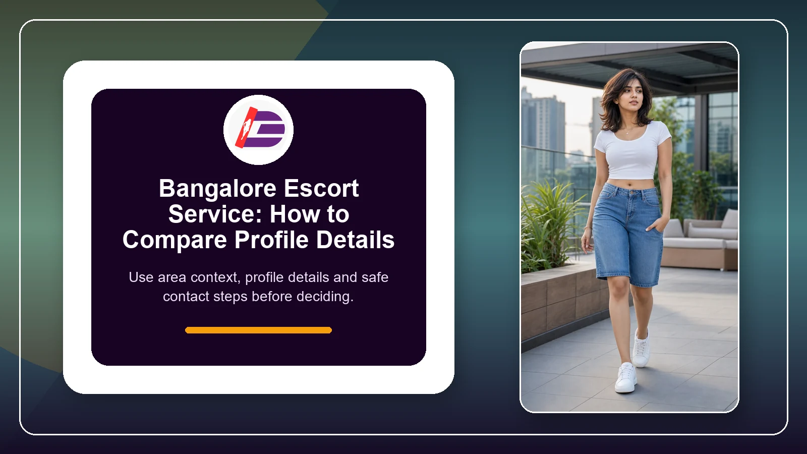 Featured comparison image for Bangalore escort service profile details