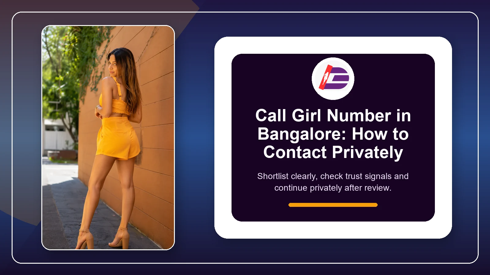 Featured guide image for private call girl number contact in Bangalore
