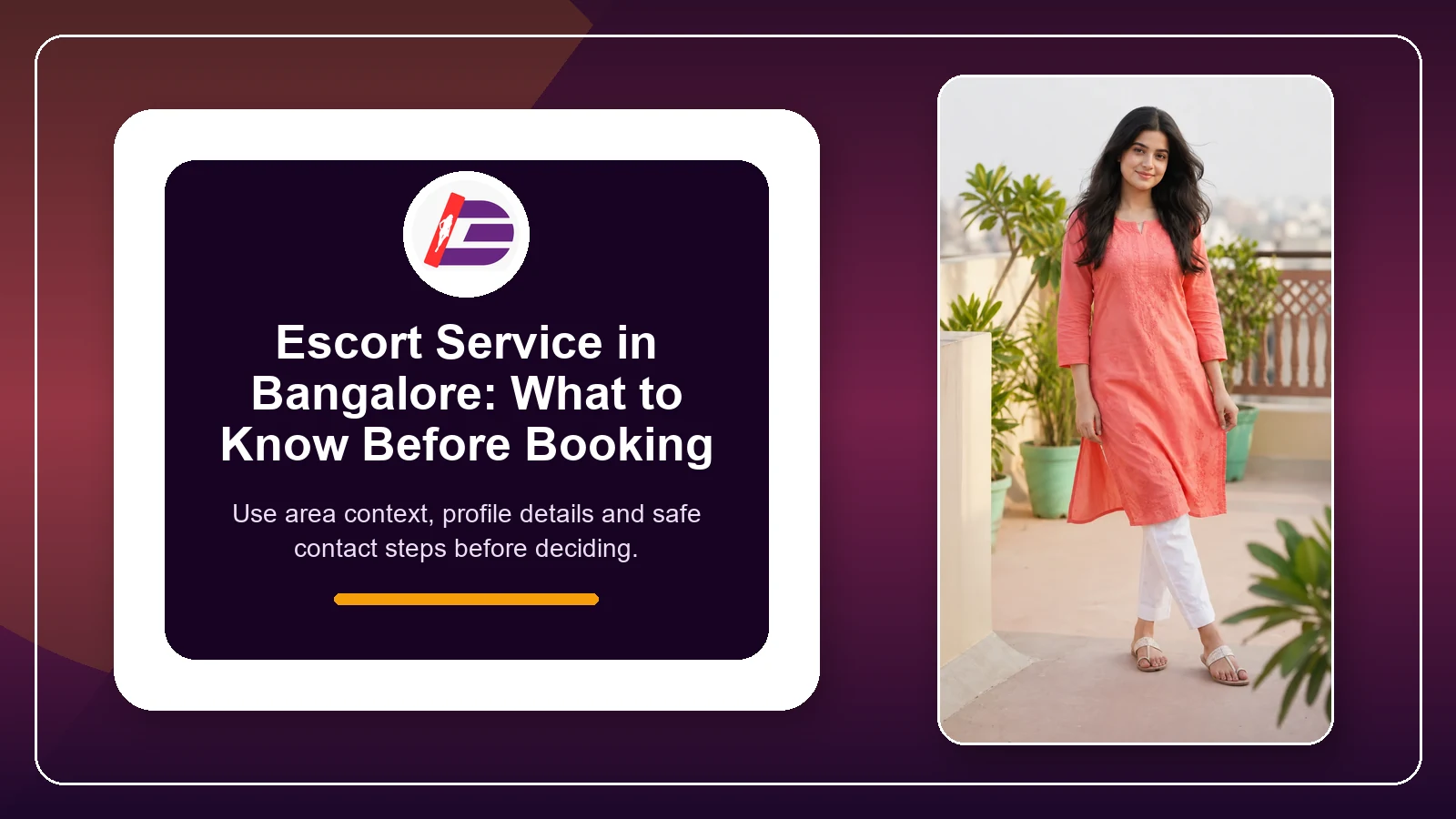 Featured guide image for escort service in Bangalore before booking