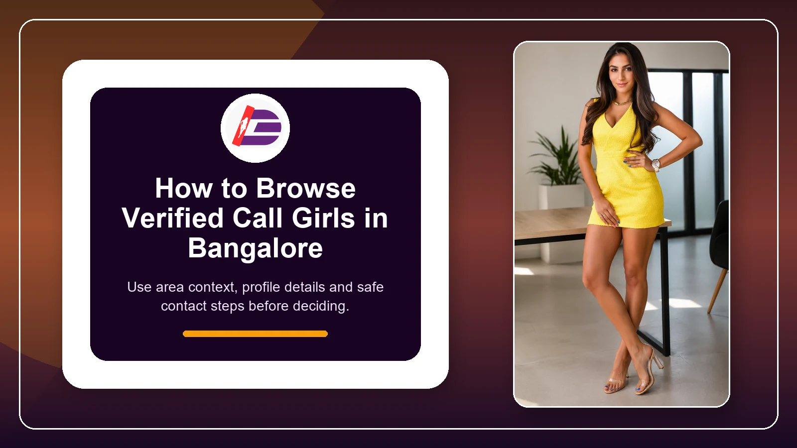 Featured guide image for browsing verified call girls in Bangalore