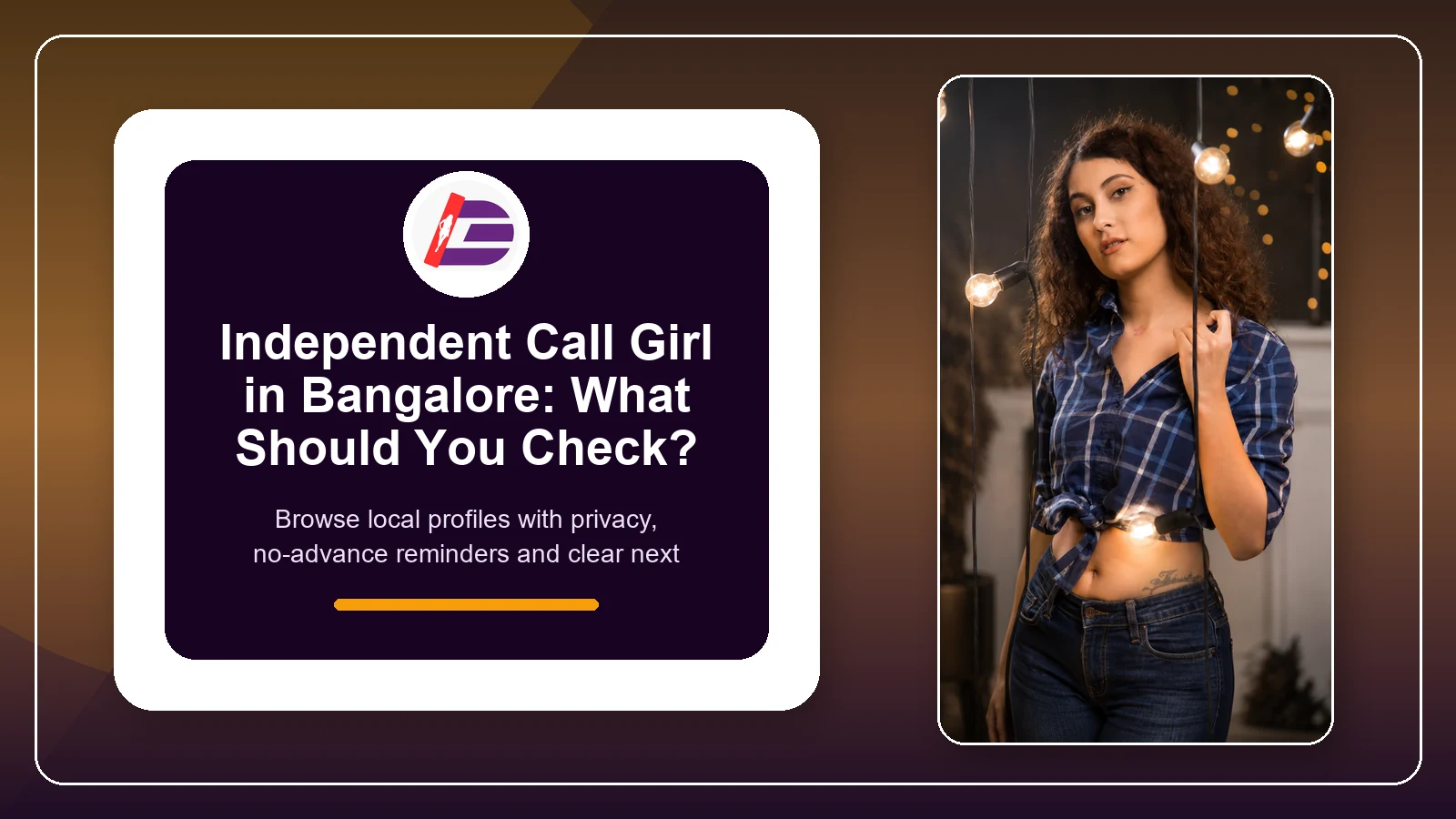 Featured checklist image for independent call girl browsing in Bangalore